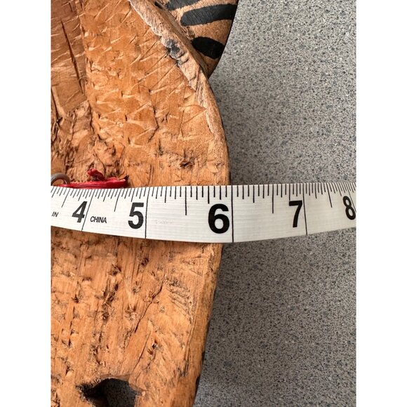 Wood Carved Decorative Zebra Girrafe Heads Hand Made - Picture 9 of 9